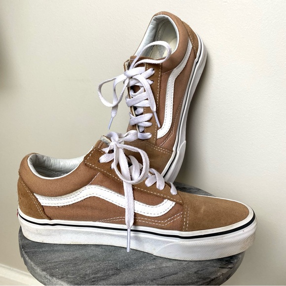 Vans Shoes - Vans Tan and White Women's Sneakers